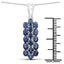 Conjunto de Joyería de Zafiro Azul Genuino de 10.40 Quilates en Plata de Ley