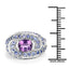 2.76 Carat Genuine Amethyst and Tanzanite Sterling Silver Ring