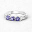 Bague en argent sterling .925 avec tanzanite véritable de 1,11 carat