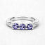 Bague en argent sterling .925 avec tanzanite véritable de 1,11 carat