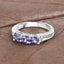 Bague en argent sterling .925 avec tanzanite véritable de 1,11 carat