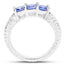 Bague en argent sterling .925 avec tanzanite véritable de 1,11 carat