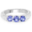Bague en argent sterling .925 avec tanzanite véritable de 1,11 carat