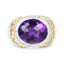 Bague de fiançailles en argent sterling avec améthyste véritable de 6,92 carats