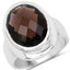 Anillo de Plata de Ley con Cuarzo Ahumado de 7.90 Quilates