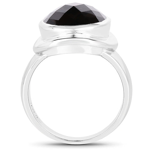 Anillo de Plata de Ley con Cuarzo Ahumado de 7.90 Quilates