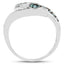 0.76 Carat Genuine Blue Diamond Sterling Silver Engagement Ring