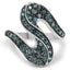 0.76 Carat Genuine Blue Diamond Sterling Silver Engagement Ring
