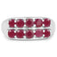 1.30 Carat Genuine Ruby .925 Sterling Silver Engagement Ring