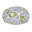 Bague en argent sterling de 11,38 carats en péridot, citrine et topaze bleue