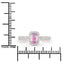 Bague en or jaune 14K avec saphir rose de 0,80 carat et diamants blancs