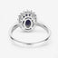 1.73 Carat Blue Sapphire and Diamond 14K White Gold Engagement Ring