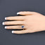 1.73 Carat Blue Sapphire and Diamond Halo Ring in 14K Gold