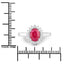 1.64 Carat Ruby and Diamond 14K White Gold Engagement Ring