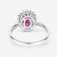 1.64 Carat Ruby and Diamond 14K White Gold Engagement Ring