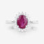 1.64 Carat Ruby and Diamond 14K White Gold Engagement Ring