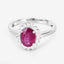 1.64 Carat Ruby and Diamond 14K White Gold Engagement Ring