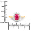 Anillo Halo de Rubí y Diamantes de 1.64 Quilates en Oro Amarillo de 14K