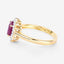 Anillo Halo de Rubí y Diamantes de 1.64 Quilates en Oro Amarillo de 14K