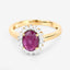 Anillo Halo de Rubí y Diamantes de 1.64 Quilates en Oro Amarillo de 14K