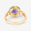 Bague en or jaune 14K avec iolite de 1,79 carat et diamants blancs