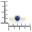 Bague de fiançailles en saphir bleu et diamant de 0,73 carat en or jaune 14K