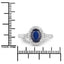 Anillo de Compromiso de Zafiro Azul y Diamante de 1.70 Quilates en Oro Blanco de 14K