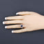 Anillo de Compromiso de Zafiro Azul y Diamante de 1.70 Quilates en Oro Blanco de 14K