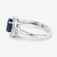 Anillo de Compromiso de Zafiro Azul y Diamante de 1.70 Quilates en Oro Blanco de 14K