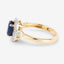 Anillo de Compromiso de Zafiro Azul y Diamante de 1.70 Quilates en Oro Amarillo de 14K