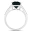 6.16 Carat Green Tourmaline & Diamond 14K White Gold Ring