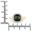 2.64 Carat Green Tourmaline & White Diamond 14K Yellow Gold Ring