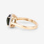 2.64 Carat Green Tourmaline & White Diamond 14K Yellow Gold Ring
