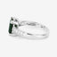 Anillo de 1.91 quilates de turmalina verde y diamante en oro blanco de 14 quilates