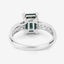 Anillo de 1.91 quilates de turmalina verde y diamante en oro blanco de 14 quilates
