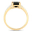 Anillo de 1.91 quilates de turmalina verde y diamante en oro amarillo de 14 quilates