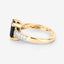 Anillo de 1.91 quilates de turmalina verde y diamante en oro amarillo de 14 quilates