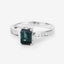 1.19 Carat Green Tourmaline & Diamond 14K White Gold Ring