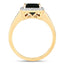 3.02 Carat Green Tourmaline & White Diamond 14K Yellow Gold Ring