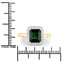 3.02 Carat Green Tourmaline & White Diamond 14K Yellow Gold Ring