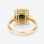 3.02 Carat Green Tourmaline & White Diamond 14K Yellow Gold Ring