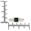 Anillo de 0.72 quilates de turmalina verde y diamante blanco en oro amarillo de 14 quilates