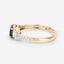 Anillo de 0.72 quilates de turmalina verde y diamante blanco en oro amarillo de 14 quilates
