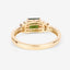 Anillo de 0.72 quilates de turmalina verde y diamante blanco en oro amarillo de 14 quilates