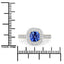 Bague de fiançailles en saphir bleu et diamant de 1,31 carat en or jaune 18K