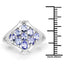 Bague de fiançailles en argent sterling avec tanzanite véritable de 1,53 carat