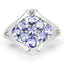 Bague de fiançailles en argent sterling avec tanzanite véritable de 1,53 carat