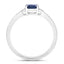 1.05 Carat Blue Sapphire and Diamond 10K White Gold Engagement Ring