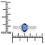 1.05 Carat Blue Sapphire and Diamond 10K White Gold Engagement Ring