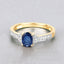 1.05 Carat Blue Sapphire and Diamond 10K Yellow Gold Engagement Ring
